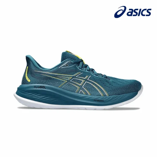 ASICS Men Gel-Cumulus 26 2E - Evening Teal / Bright Yellow