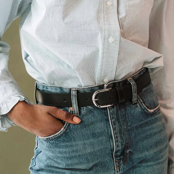 The Accent Belt Silver Black - Image 2