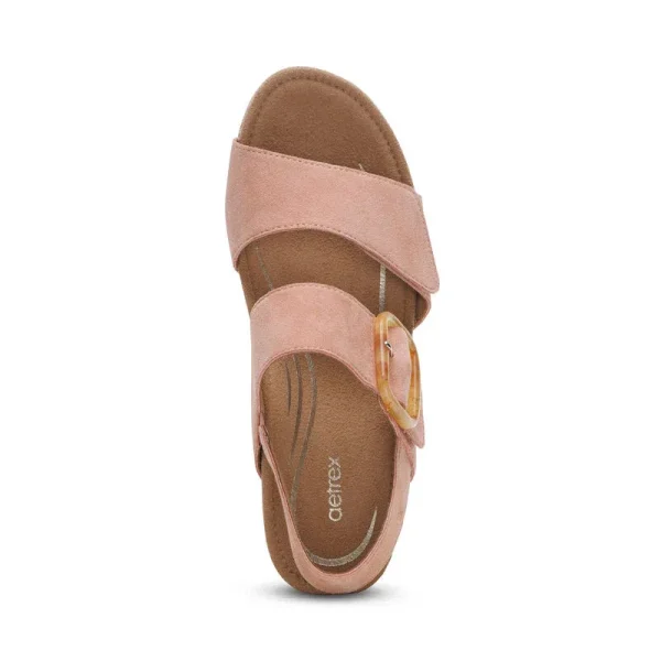 Aetrex Women's Ashley Espadrille Wedge Rose - Image 3
