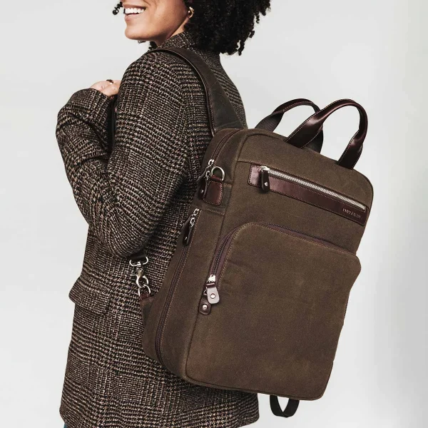 The Backpack Olive Canvas - Image 2