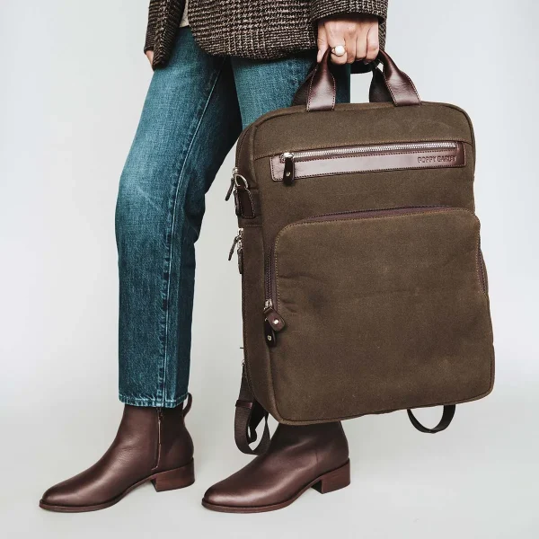 The Backpack Olive Canvas - Image 4