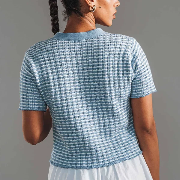 The Beach House Cardigan Sea Breeze Stripe - Image 2