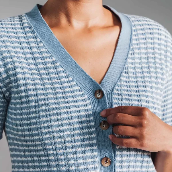 The Beach House Cardigan Sea Breeze Stripe - Image 3