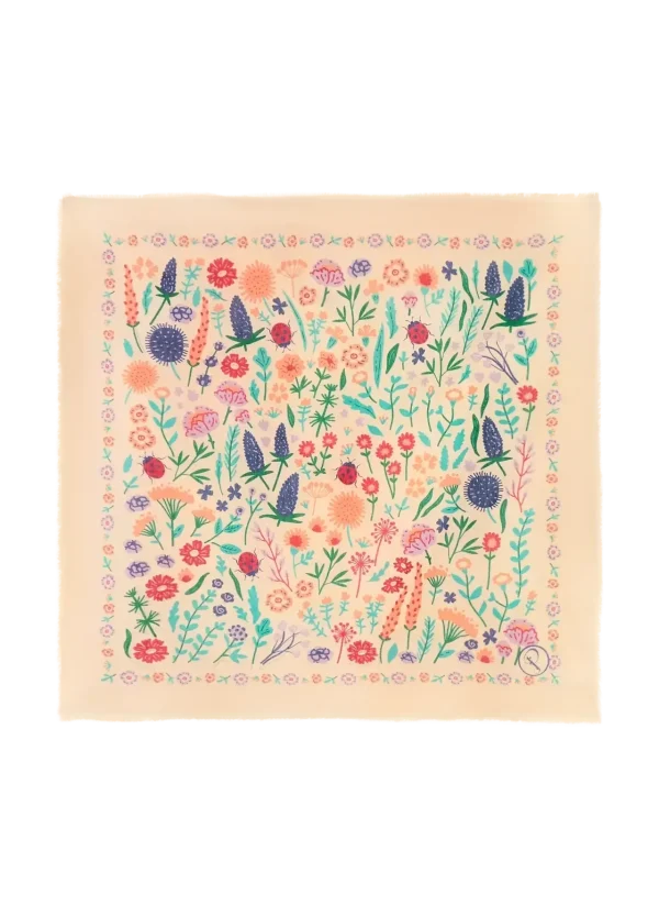 Powder Designs  Cotton Bandana - Wild Flowers - Coconut - Image 2