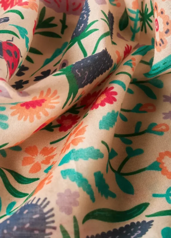 Powder Designs  Cotton Bandana - Wild Flowers - Coconut - Image 4