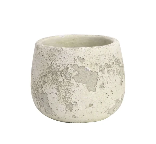 Rustic Bowl Cement Flower Pot 15x12cm