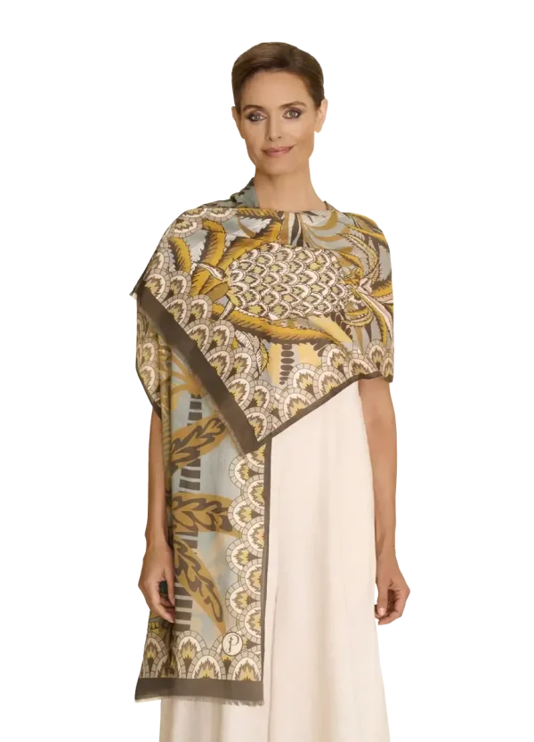 Powder Designs Cotton Scarf - Patterned Palms
