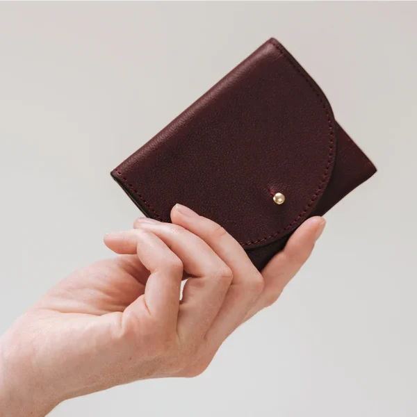 The Cardholder Aubergine Micro Pebble - Image 2