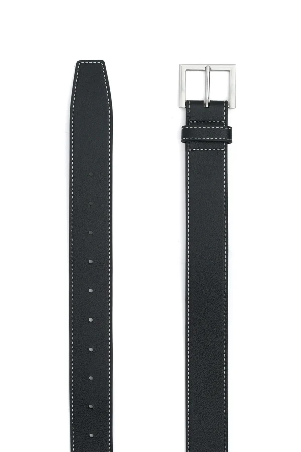 THE CARRIE BLACK TOPSTITCH BELT - Image 2