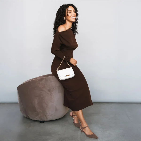 The Claire Kitten Heel Ash Brown Suede - Image 3