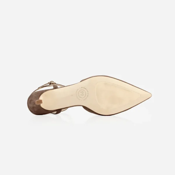 The Claire Kitten Heel Ash Brown Suede - Image 6