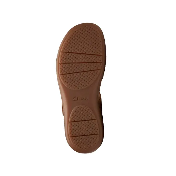 Clarks Women's Cecily Strap Leather Wide Tan Combo - Image 4