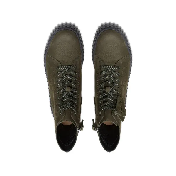 Clarks Women's Torhill Rise Dark Green Nubuck - Image 3