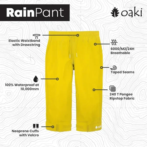 Children's Trail Pants, Classic Yellow - Image 3