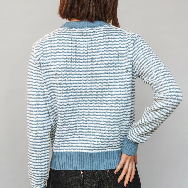 The Core Crewneck Sea Breeze Stripe - Image 2