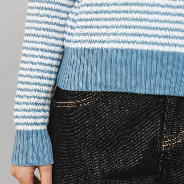 The Core Crewneck Sea Breeze Stripe - Image 3