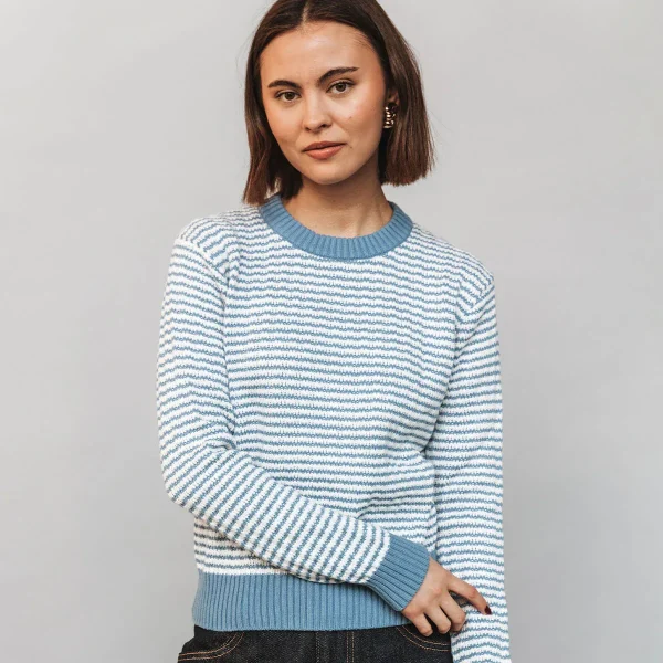 The Core Crewneck Sea Breeze Stripe