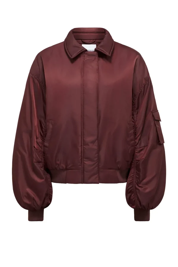 THE DAMON BURGUNDY BOMBER JACKET - Image 4