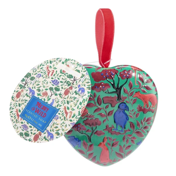 Heathcote & Ivory - Merry and Wild Scented Soap in Heart Shaped Tin - Image 2