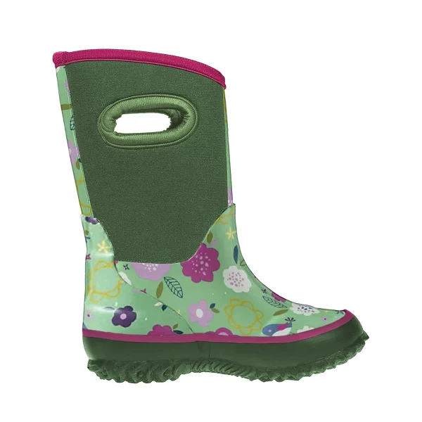 Green Floral Neoprene Rain/Snow Boots - Image 2