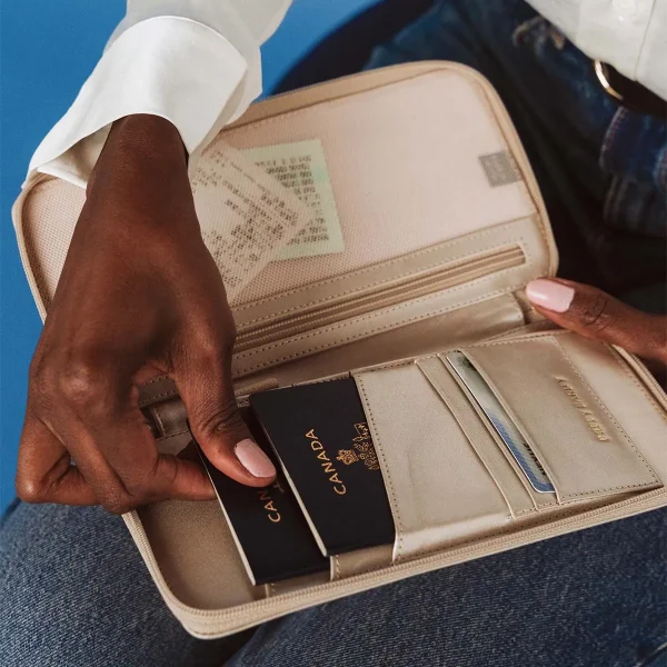 The Flying Solo Passport Holder Champagne - Image 2