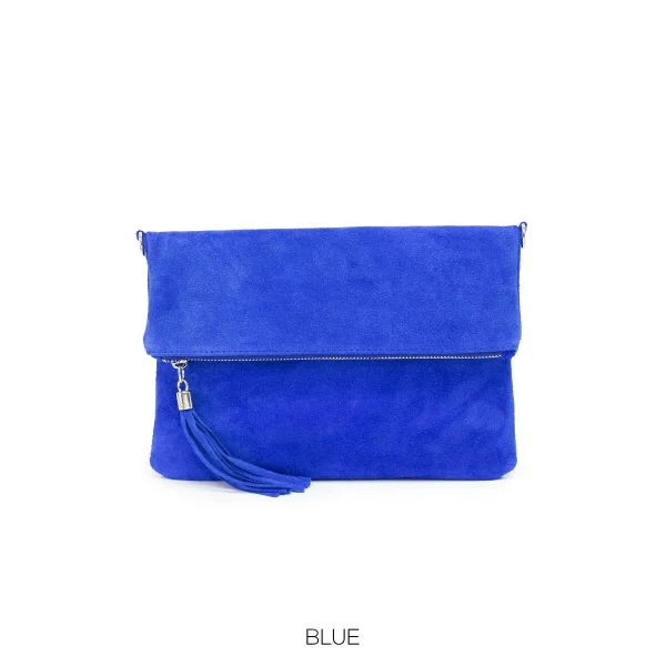 Real Suede Folded Pouch Bag (11 colours) - Image 3