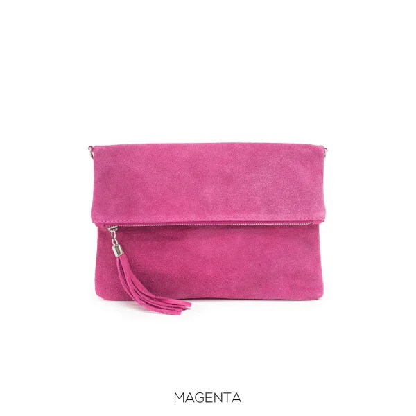 Real Suede Folded Pouch Bag (11 colours) - Image 7