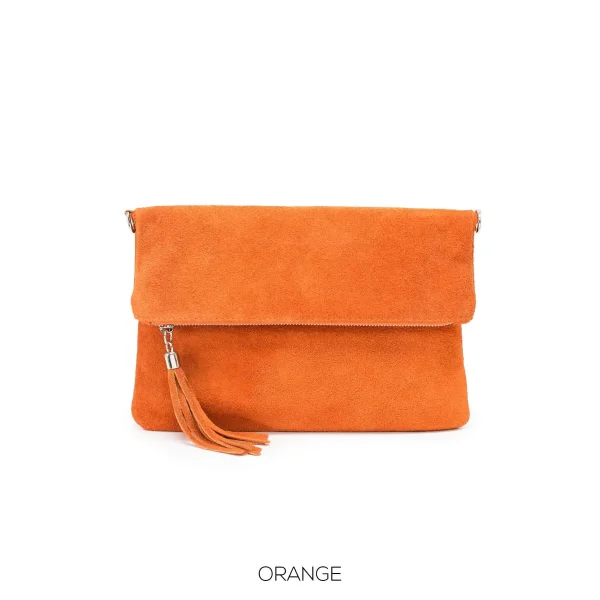 Real Suede Folded Pouch Bag (11 colours) - Image 9