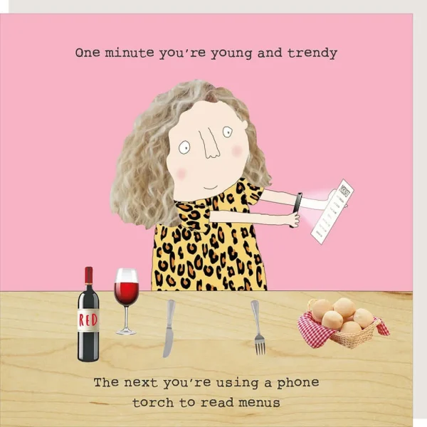 'Read Menus' Novelty Card