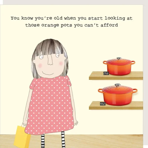 'Orange Pots' Novelty Card