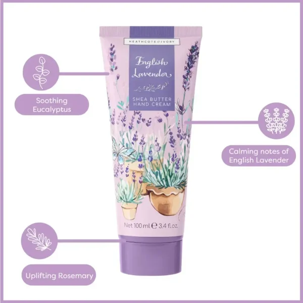 Heathcote & Ivory - English Lavender Hand Cream Trio, 3x 30ml - Image 3