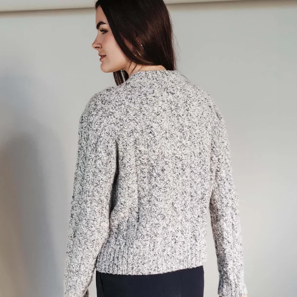 The Highlands Cable Knit Marine Melange - Image 3