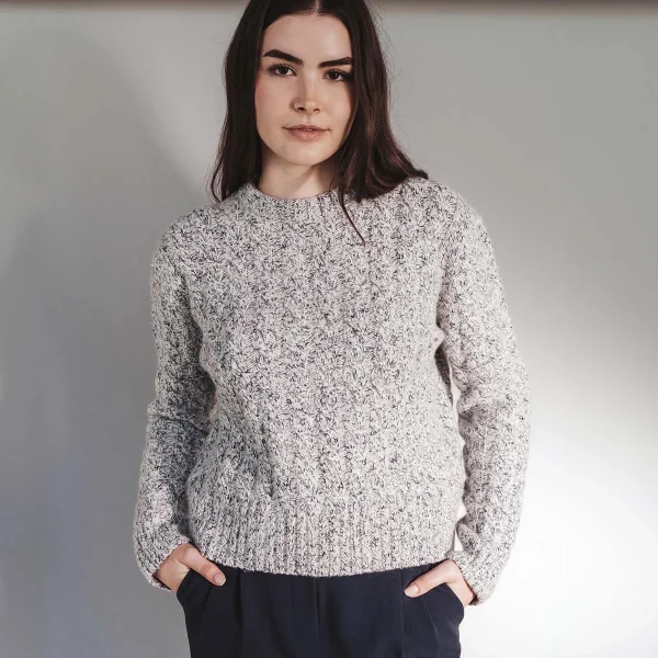 The Highlands Cable Knit Marine Melange - Image 5