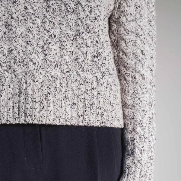 The Highlands Cable Knit Marine Melange - Image 4