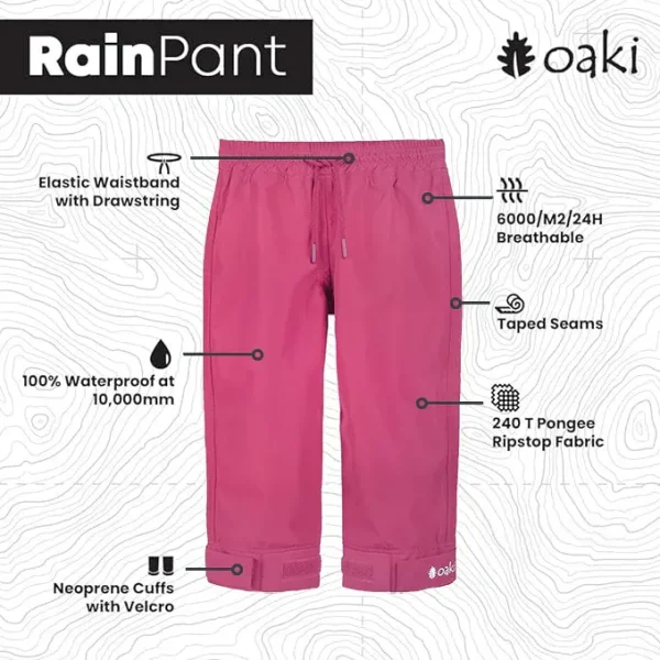 Children's Trail Pants, Hot Pink - Image 3
