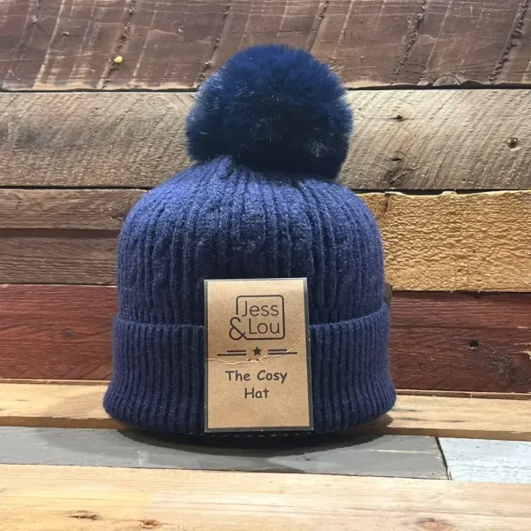 Jess & Lou - Unisex Cable Bobble Hat - Image 7