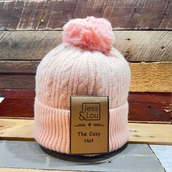 Jess & Lou - Unisex Cable Bobble Hat - Image 5