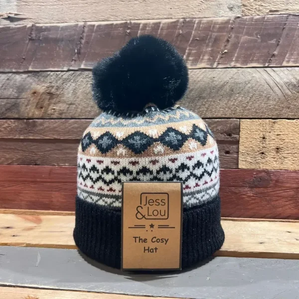 Jess & Lou - Unisex Nordic Cosy Bobble Hat - Image 2