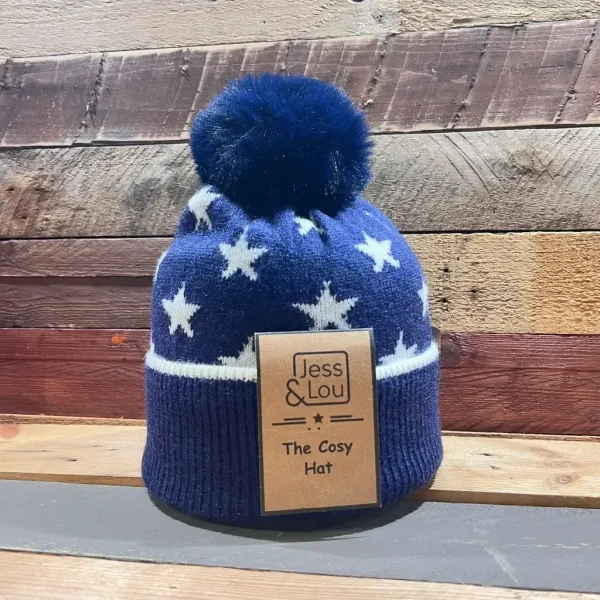 Jess & Lou - Unisex Star Cosy Bobble Hat - Image 4