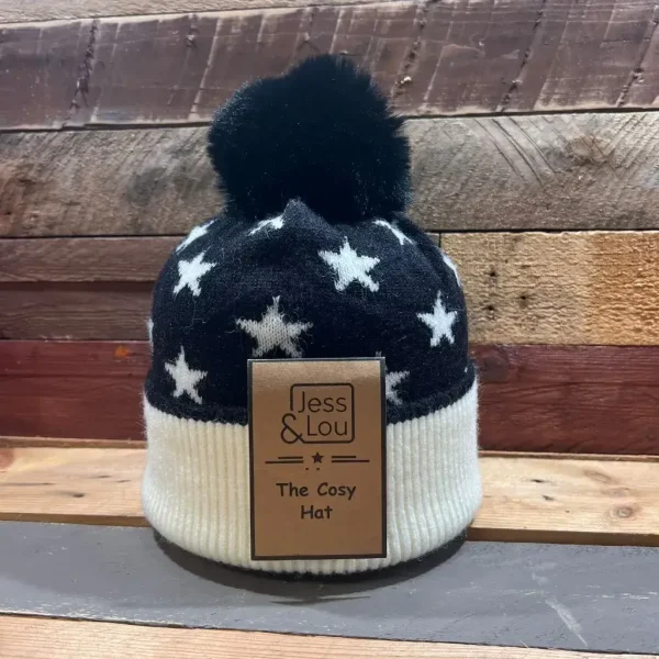 Jess & Lou - Unisex Star Cosy Bobble Hat - Image 3