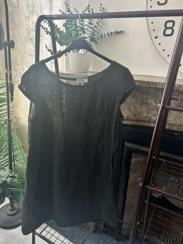 Amy Stretch Side Panel Linen Tunic Dress - Image 6