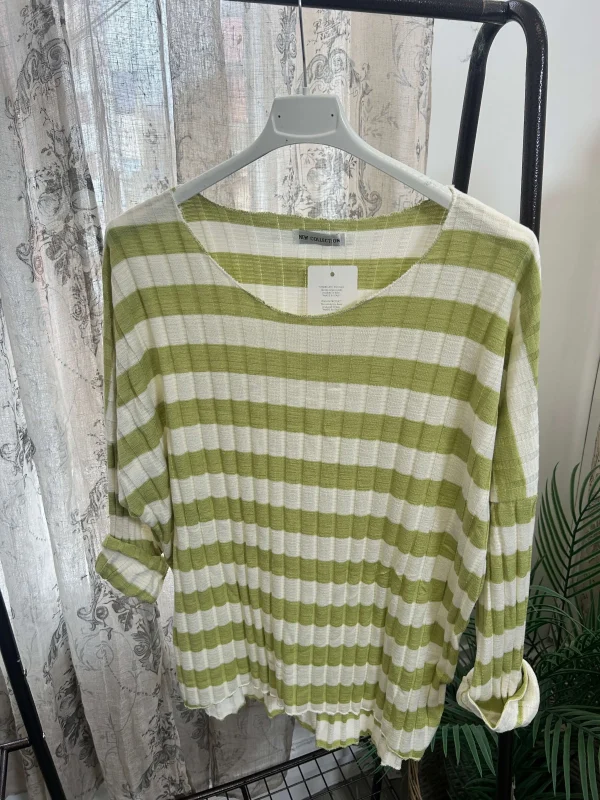 Ribbed Stripe Batwing Jumper - Image 6