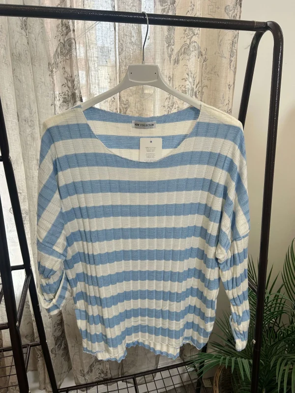 Ribbed Stripe Batwing Jumper - Image 5