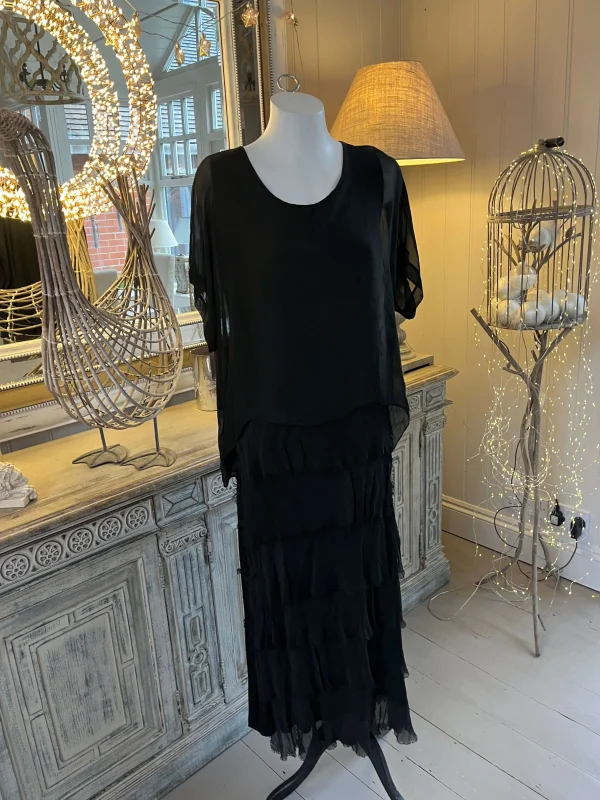 Saskia Silk Look Tiered Dress - Image 2