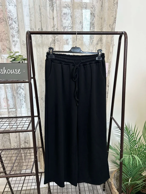 Luxuriously Soft Elegant Wide Leg Joggers - Image 5
