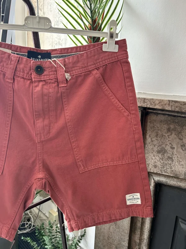 Brakeburn Mens Terracotta Cargo Style Shorts - Image 2