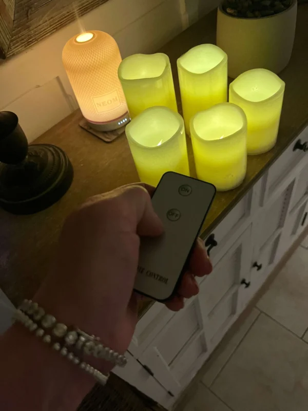 Remote Control LED Candles - Set of 5 - Image 3