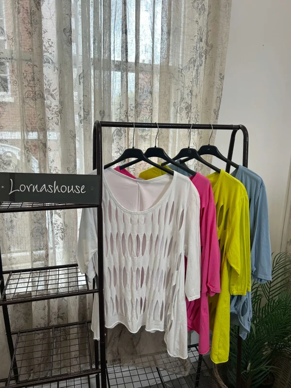 Lazer Cut Detail Layering T-Shirt