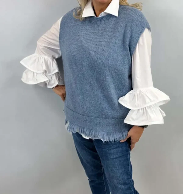 Arabella Double Frill Sleeve Shirt - Image 4