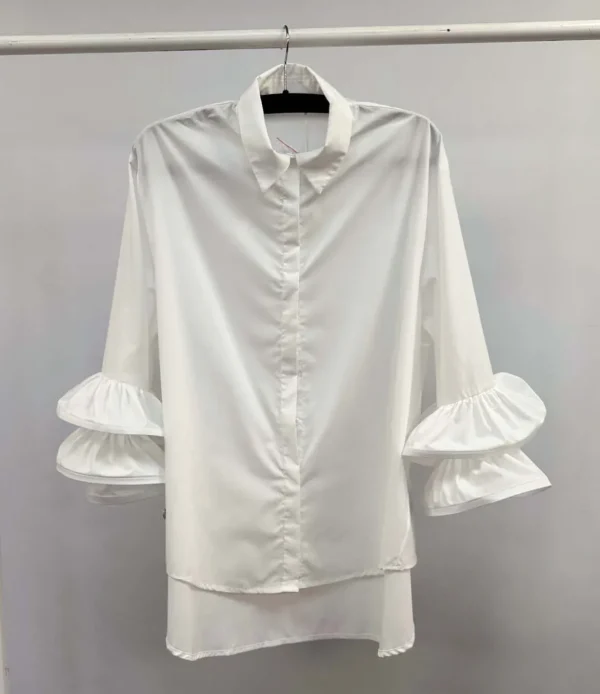 Arabella Double Frill Sleeve Shirt - Image 3